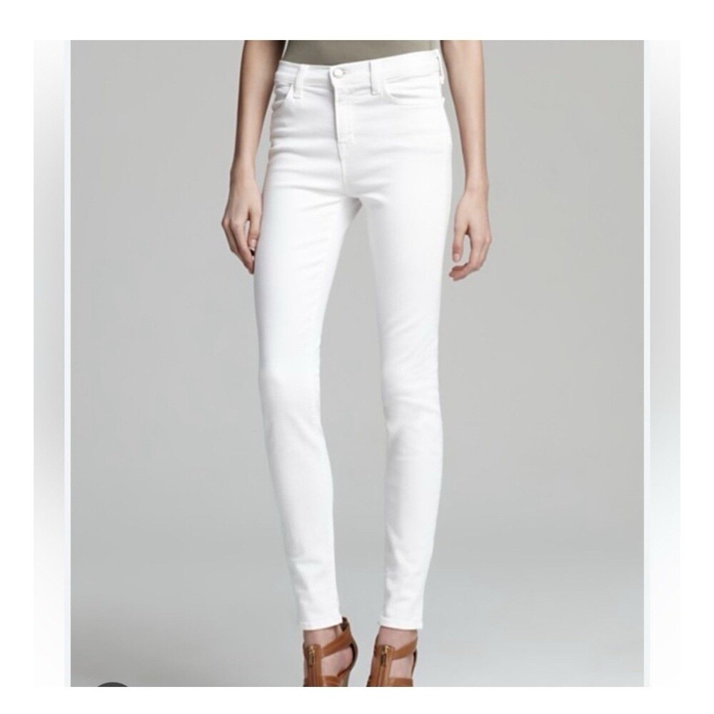 McGuire Denim White Skinny Distressed Mid Rise Jeans Size 26